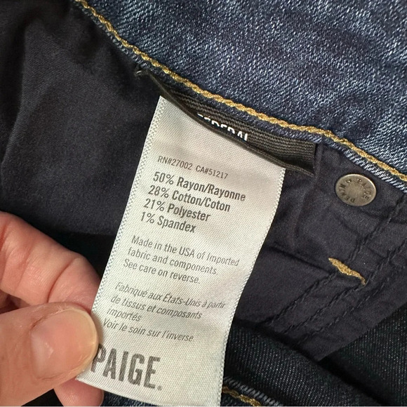 Paige Federal Women’s Mid-Rise Medium Wash Denim Slim Leg Jeans Size 32 GUC - Picture 7 of 9